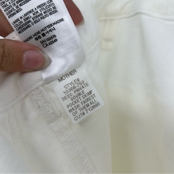 Mother Private Double Pocket Ship White Denim Jean in Fairest of them All 27 NWT - Picture 12 of 12
